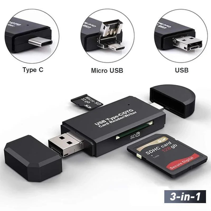Universeller USB-C & Micro-USB Kartenleser