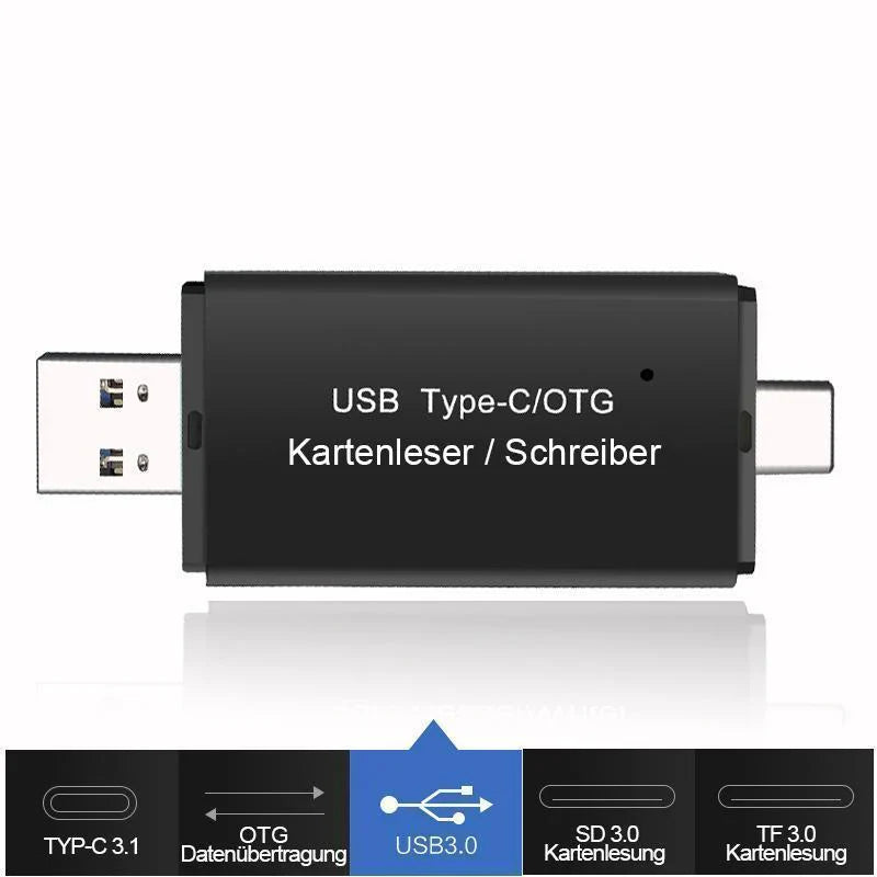 Universeller USB-C & Micro-USB Kartenleser