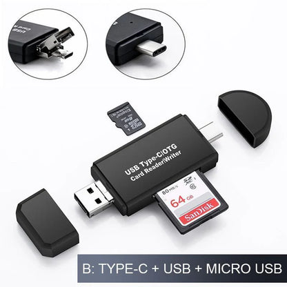 Universeller USB-C & Micro-USB Kartenleser