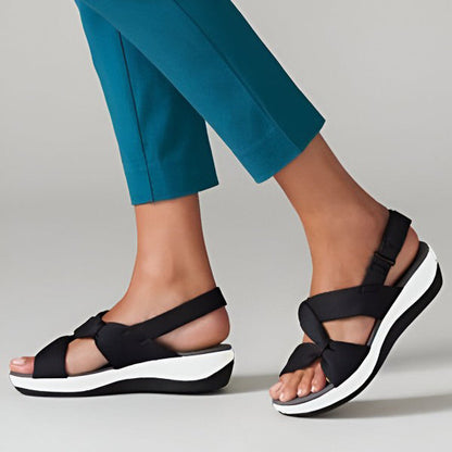 Damen-Sommersandalen mit stützender Sohle