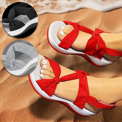 Damen-Sommersandalen mit stützender Sohle