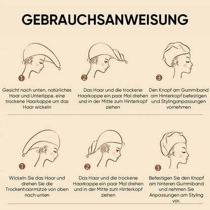 Saugstarke Mikrofaser-Haartrockenkappe