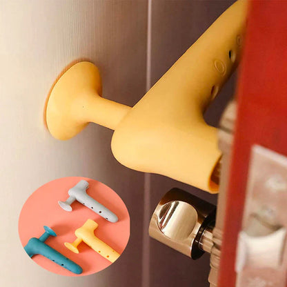 Stoßdämpfender Türgriffschutz aus Silikon